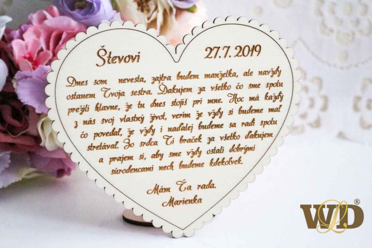 poďakovanie súrodencom